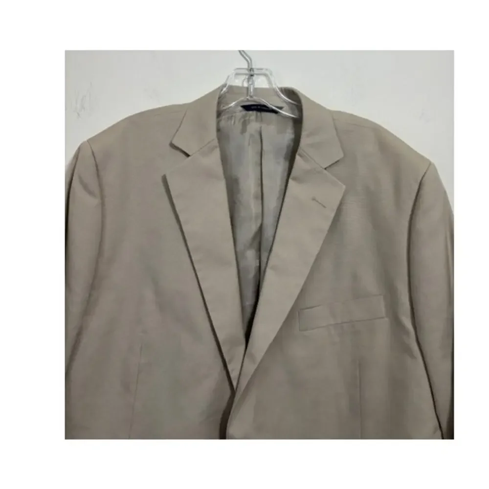 Brooks Brothers Brookscool Poplin Blazer Sport Coat Cotton Coolmax Tan 44R